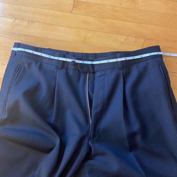 Maxwells wool navy pinstripe suit. Please see details for measurements - Picture 12 of 14